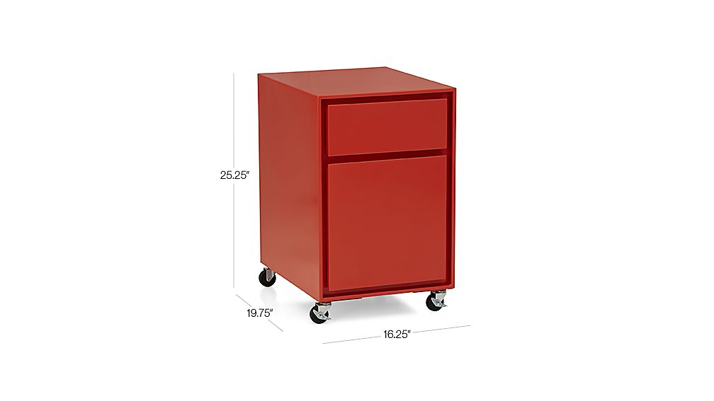 Pilsen Paprika Two Drawer File Crate and Barrel
