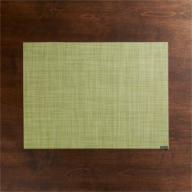 Chilewich ® Mini Basketweave Dill Vinyl Placemat Crate and Barrel