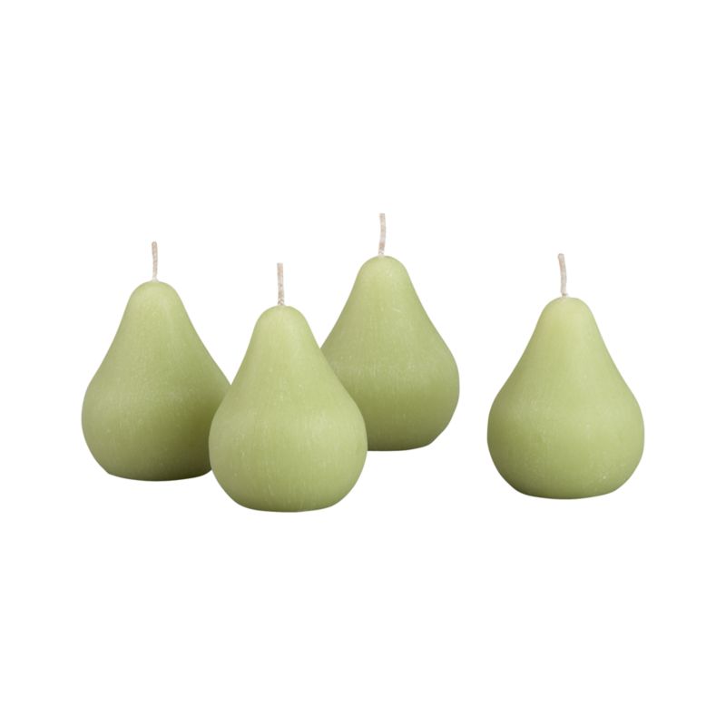 Set of 4 Mini Pear Candles