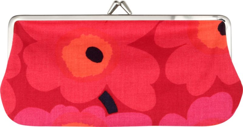 Marimekko Mini Unikko Silmälasikukkaro Red Coin Purse