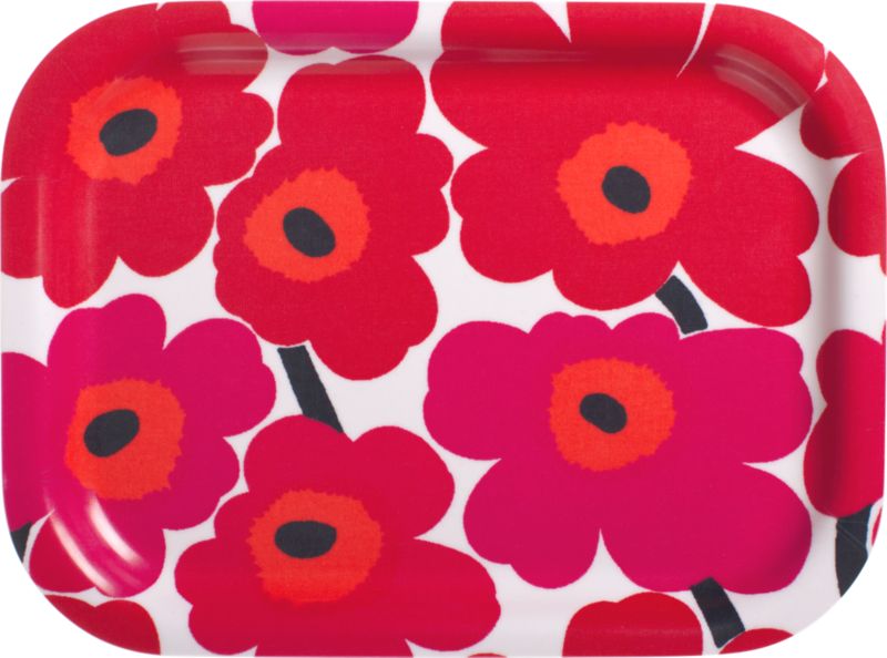 Marimekko Mini Unikko Red Tray