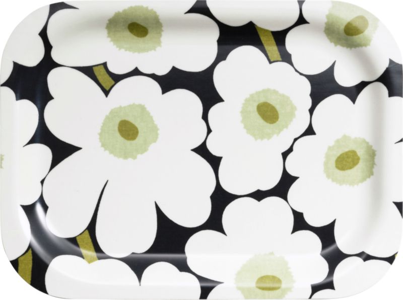 Marimekko Mini Unikko White and Black Tray