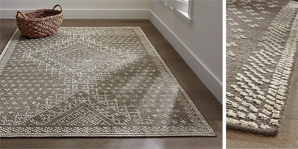 Mirren Grey Wool Oriental Rug
