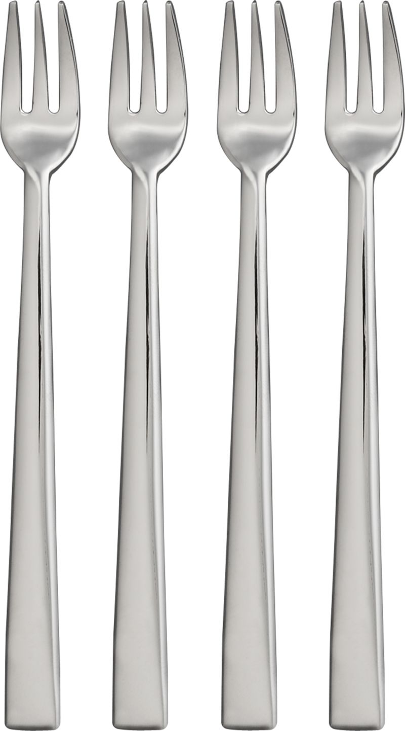 Set of four appetizer forks. 5.75"