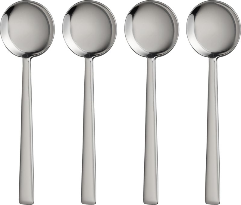 Set of 4 Mix Soup Spoons