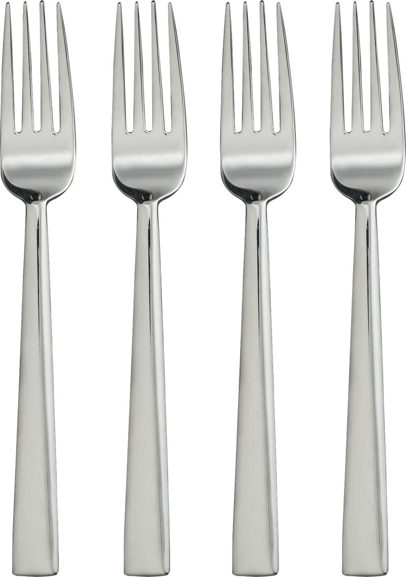 Set of four salad forks. 7.5"
