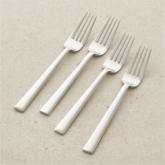 Set of 4 Mix Salad Forks Crate and Barrel