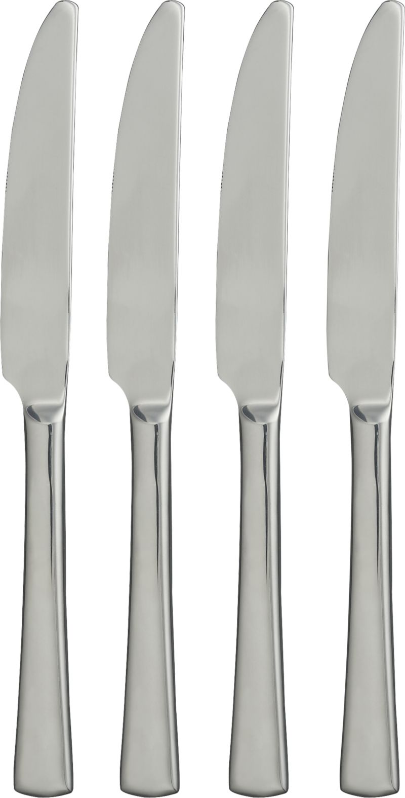 Set of four dinner knives. 9.5"