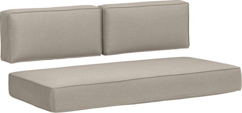 Sunbrella® Stone Modular Loveseat Cushions
