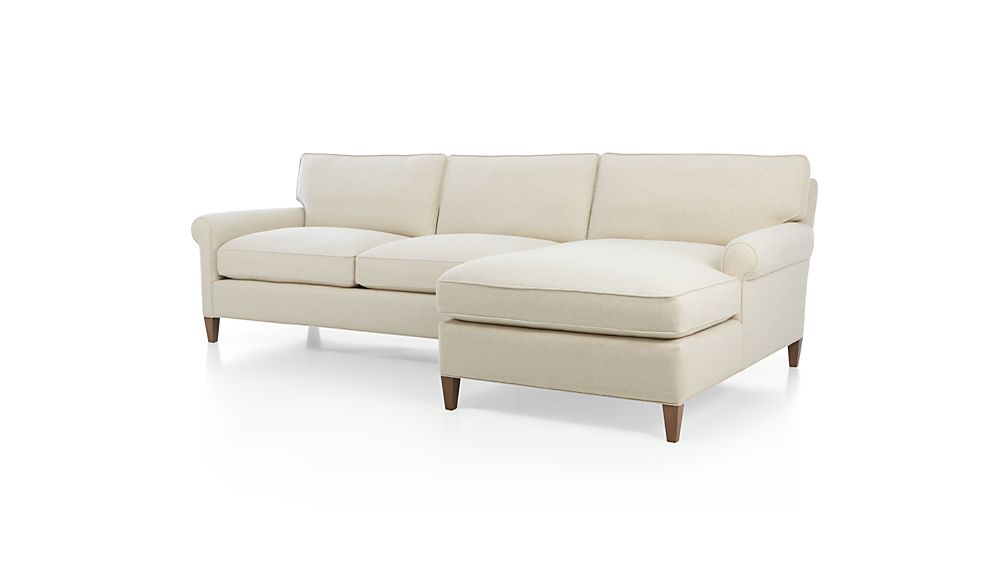 Montclair 2Piece Sectional Sofa Duet Natural Crate and Barrel
