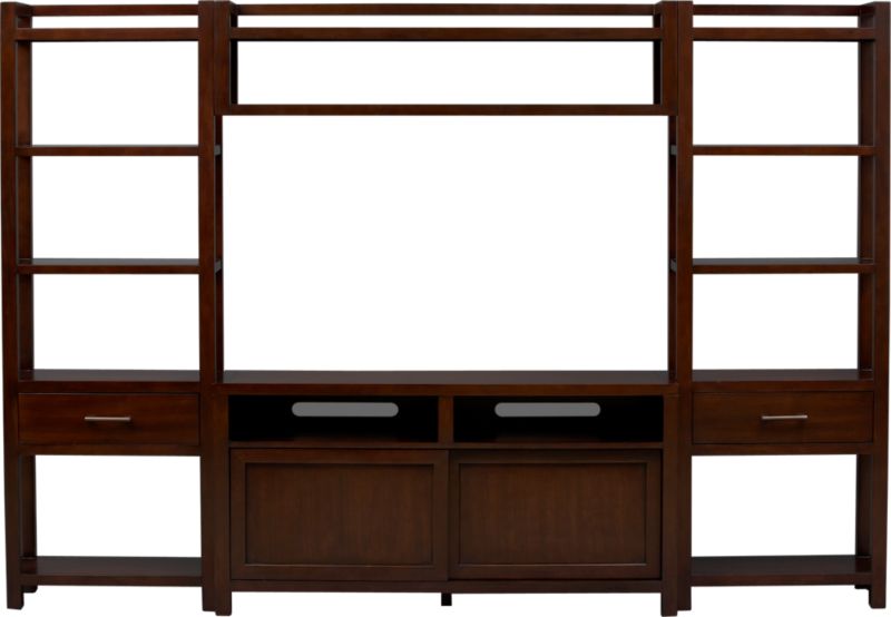 Tyler 60" Media Console with Two Media Towers and Bridge