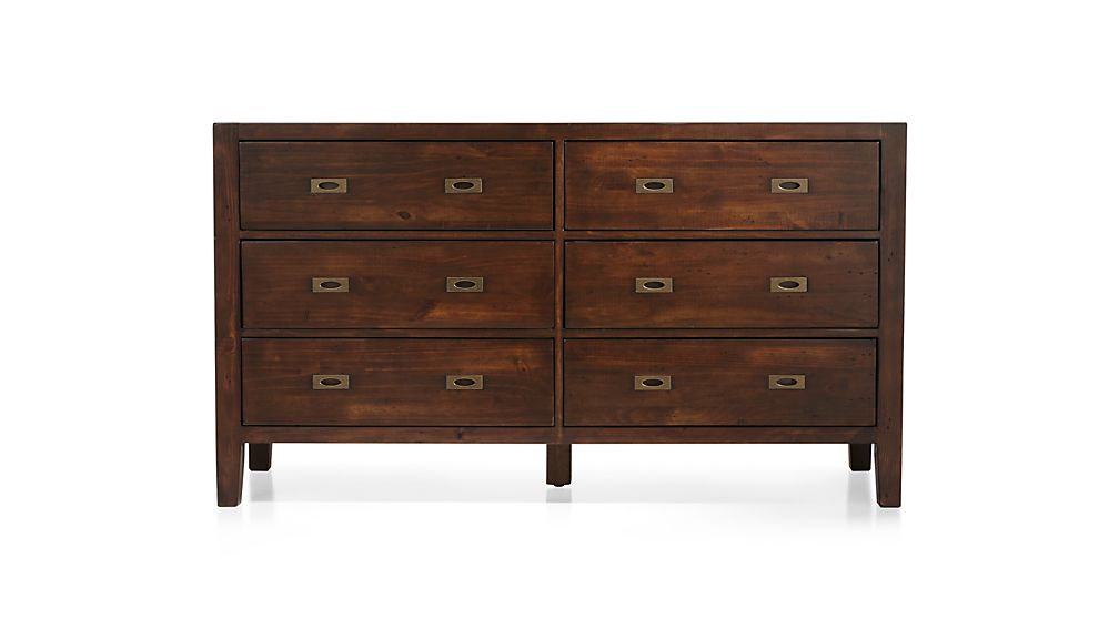Morris Chocolate Brown 6Drawer Dresser Crate and Barrel