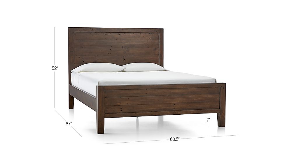 Morris Chocolate Brown Queen Bed Crate and Barrel