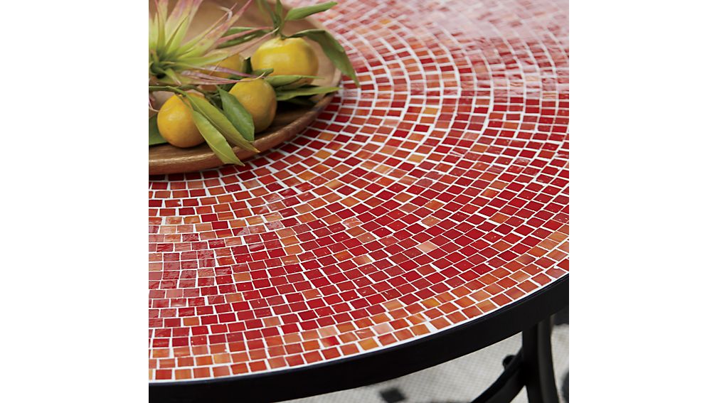 Mosaic Red Coffee Table Crate and Barrel