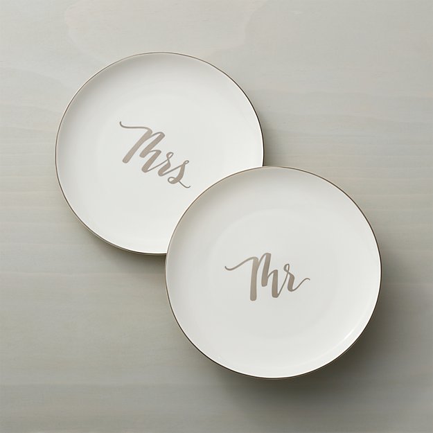 mr mrs salad plates crate and barrel mr mrs salad plates crate and barrel