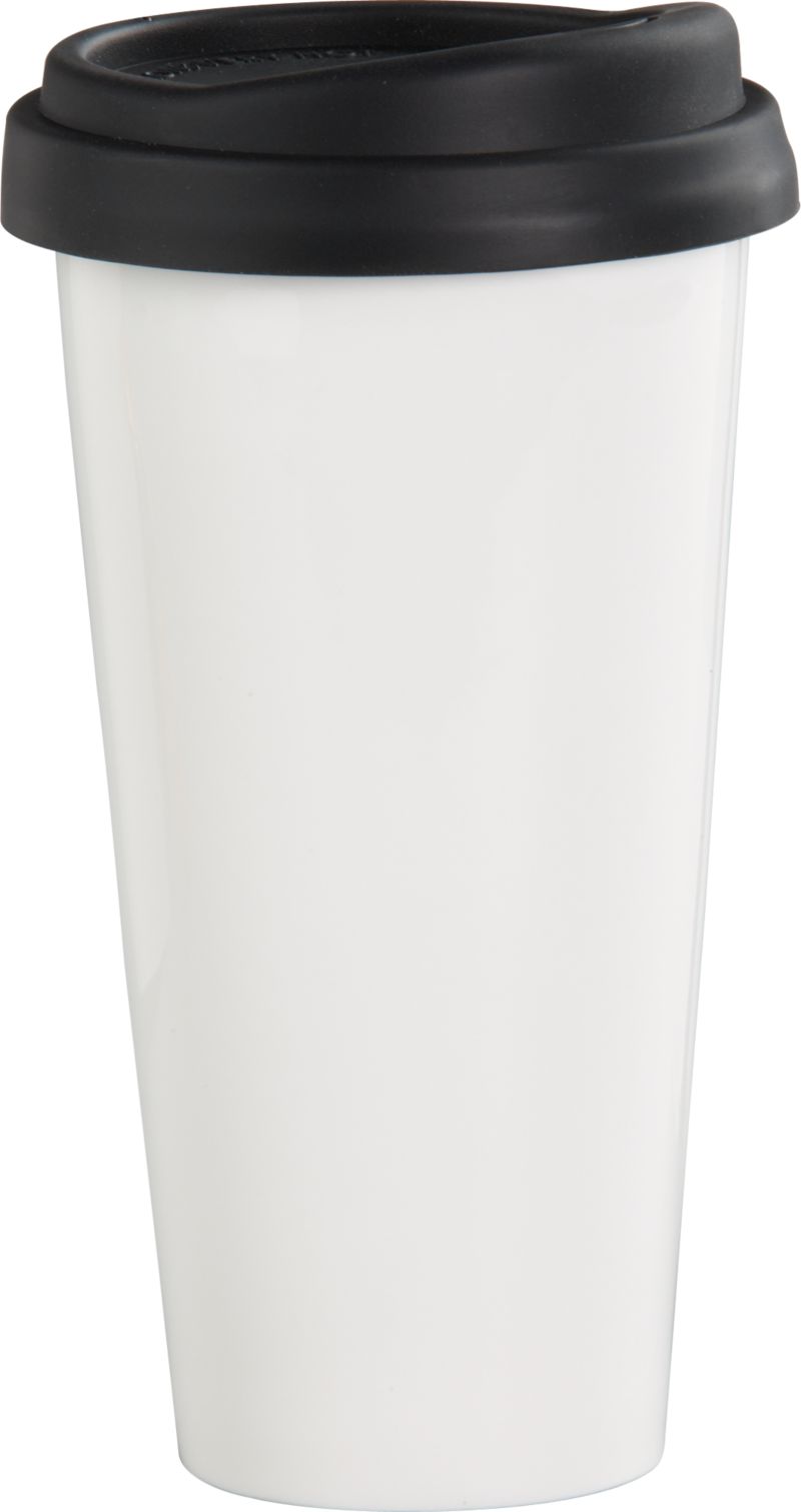 Mug with Silicone Black Lid