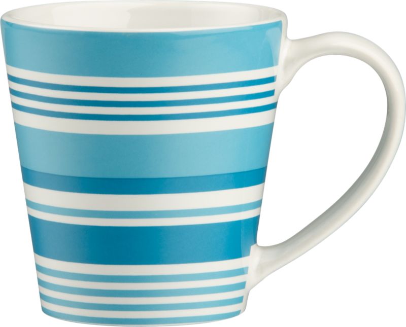 Multi Stripe Blue Mug