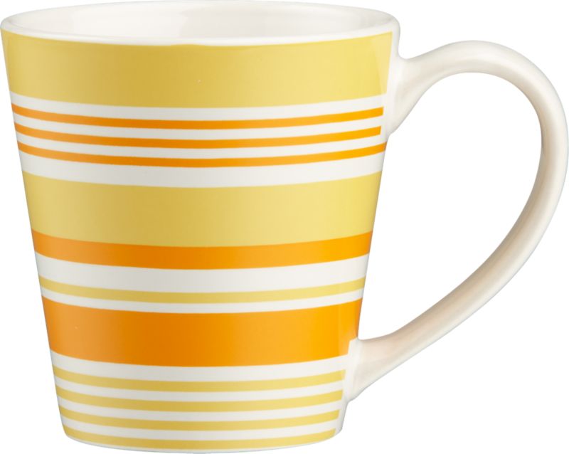 Multi Stripe Yellow Mug