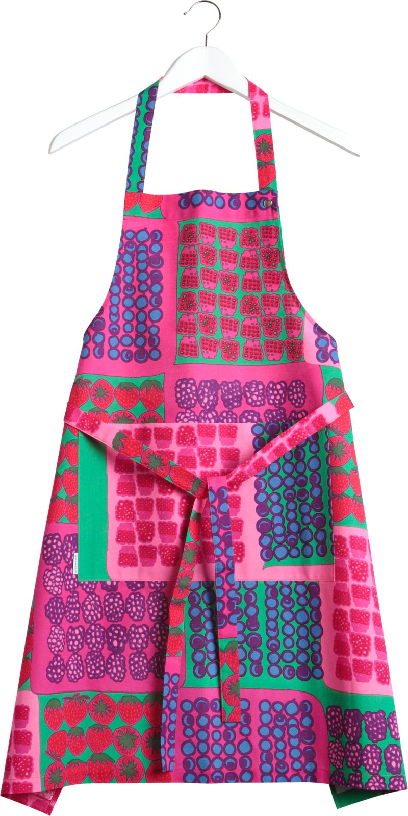 Marimekko Mummolan Marjat Pink and Green Apron