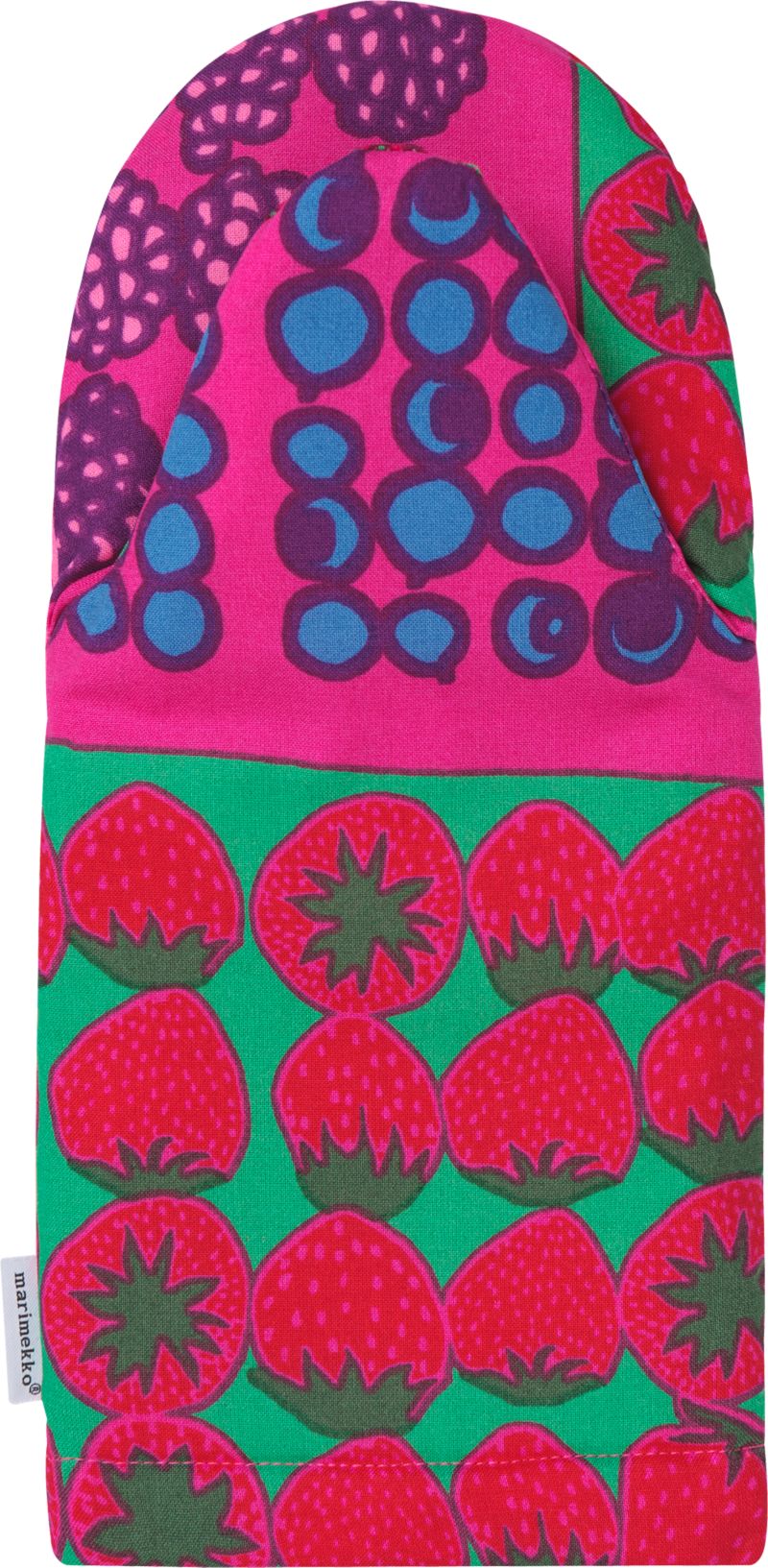 Marimekko Mummolan Marjat Pink and Green Oven Mitt
