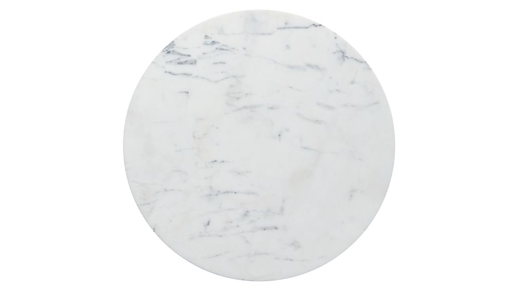 Nero White Marble Accent Table Crate and Barrel