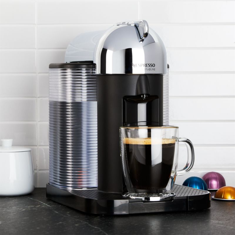 Nespresso VertuoLine Chrome Coffee-Espresso Maker Crate and Barrel