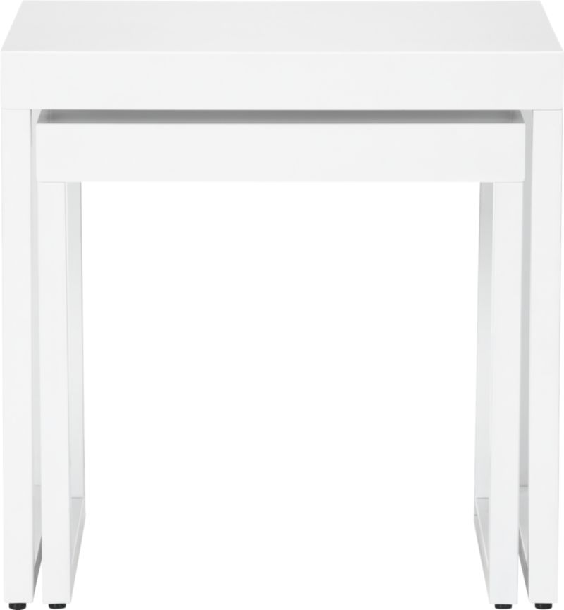 Set of 2 White Nesting Tables