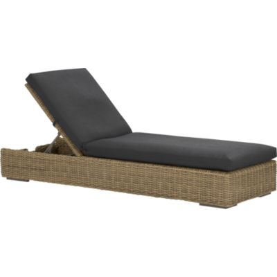 Newport Chaise Lounge with Sunbrella® Charcoal Cushion