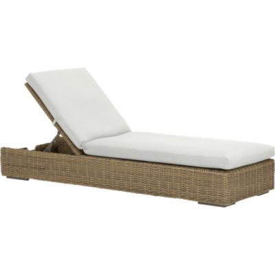 Newport Chaise Lounge with Sunbrella® White Sand Cushion