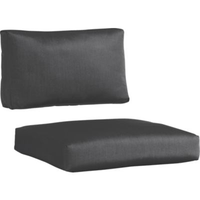 Sunbrella® Charcoal Modular Armless Chair Cushions