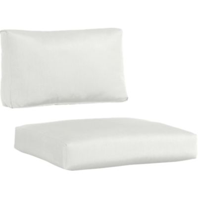 Sunbrella® White Sand Modular Armless Chair Cushions