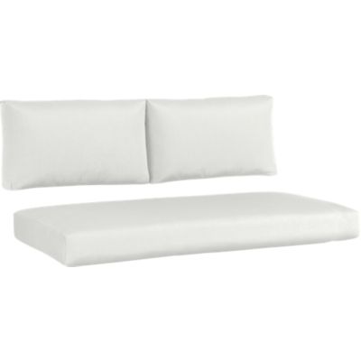 Sunbrella® White Sand Modular Loveseat Cushions