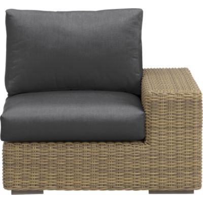 Newport Modular Right Arm Chair with Sunbrella® Charcoal Cushions