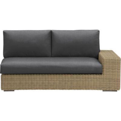 Newport Modular Right Arm Loveseat with Sunbrella® Charcoal Cushions