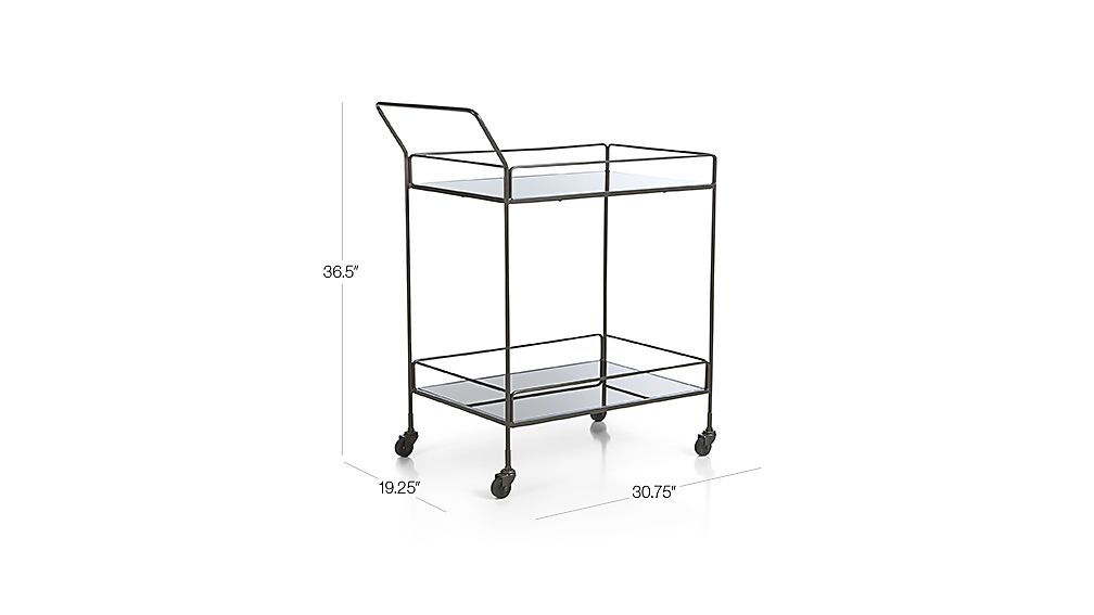Noir Bar Cart Crate and Barrel
