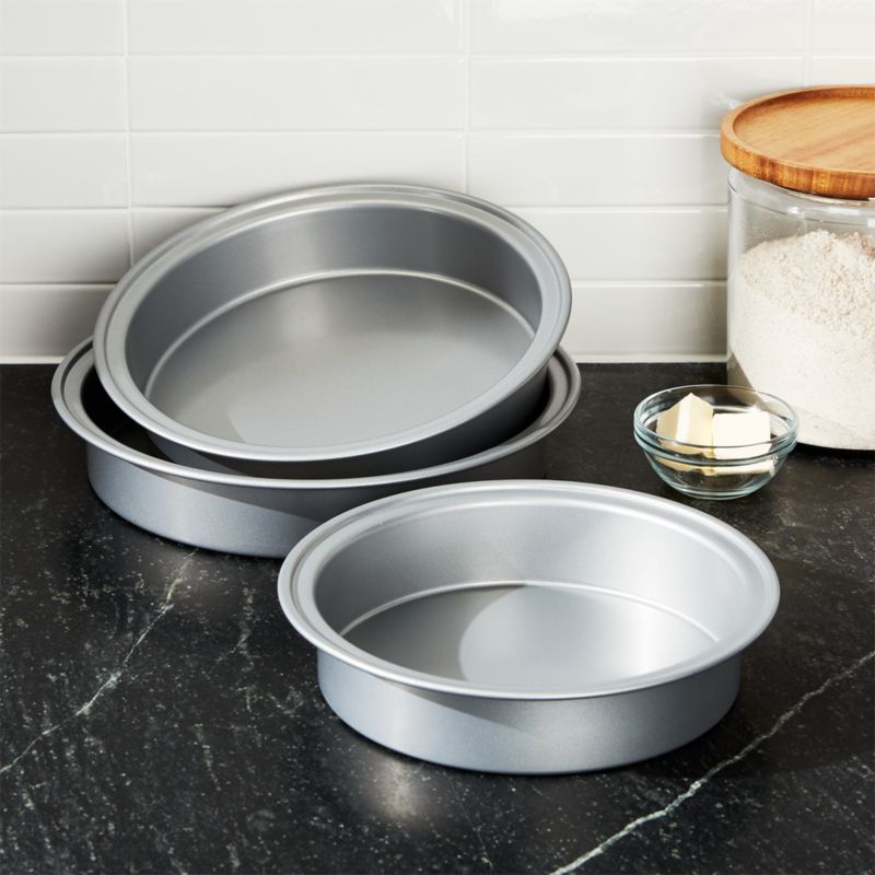 Set of 3 Nesting Cake Pans Crate and Barrel