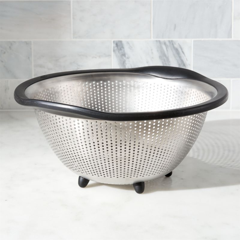 OXO ® Stainless Steel 5 qt. Colander Crate and Barrel