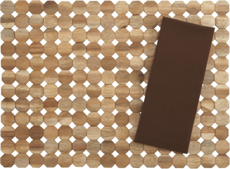 Octagon Placemat and Cotton Cappuccino Napkin