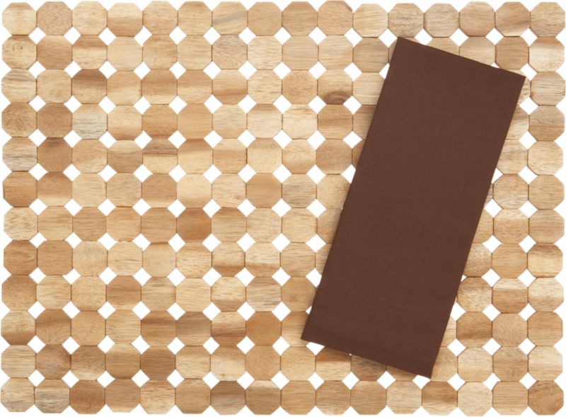 Octagon Placemat and Cotton Cappuccino Napkin