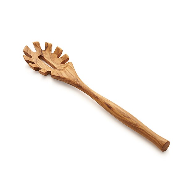 Olivewood Pasta Spoon Crate and Barrel