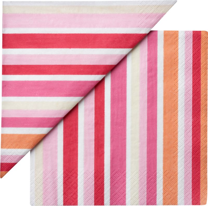 Set of 20 Marimekko Onnellinen Pink Paper 6.5" Napkins