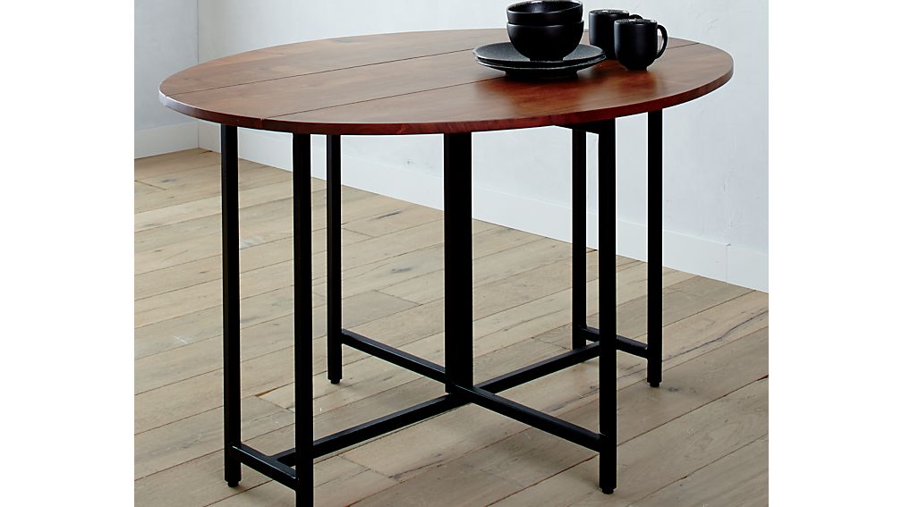 Origami Drop Leaf Oval Dining Table Crate and Barrel