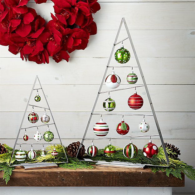 a frame silver ornament trees crate and barrel a frame silver ornament trees crate and barrel
