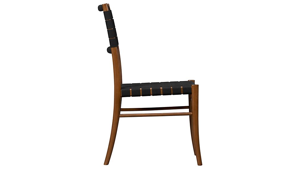 Oslo Black Wood Dining Chair Crate and Barrel