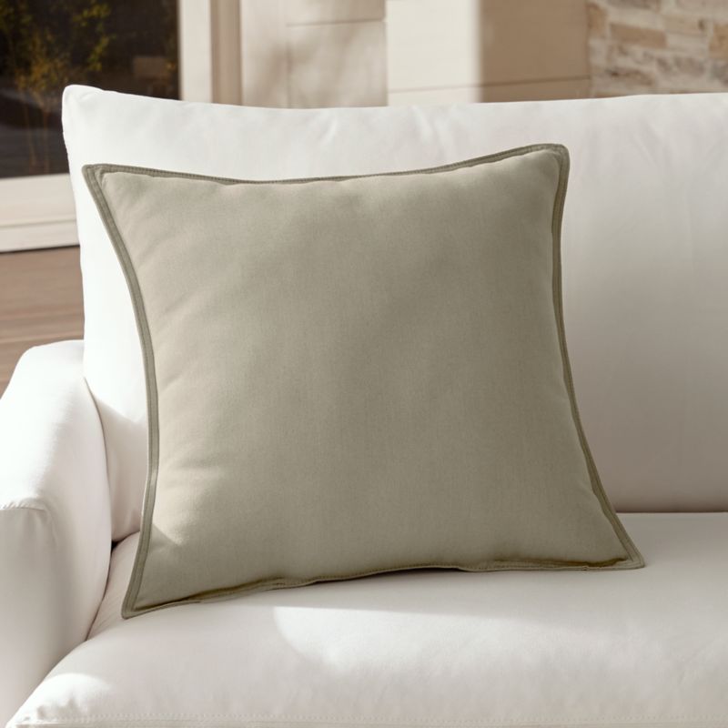 Sunbrella Grey Outdoor Pillow Crate and Barrel