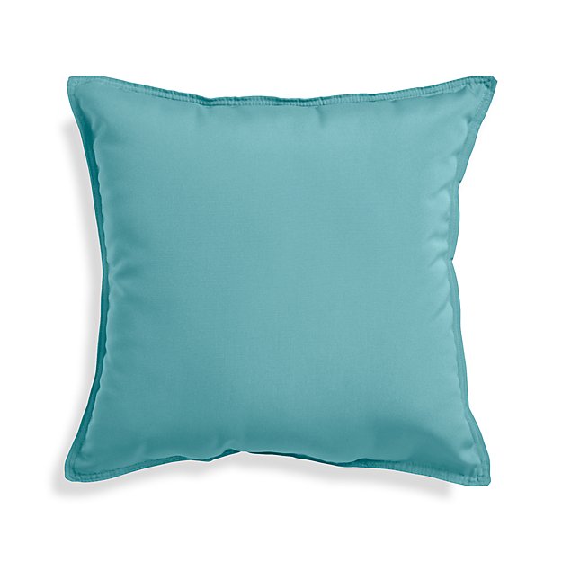 Sunbrella ® Mineral Blue 20" Sq. Outdoor Pillow Crate and Barrel