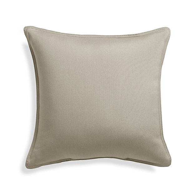 Sunbrella ® Stone 20" Sq. Outdoor Pillow Crate and Barrel