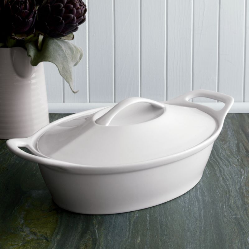 Oval Casserole with Lid