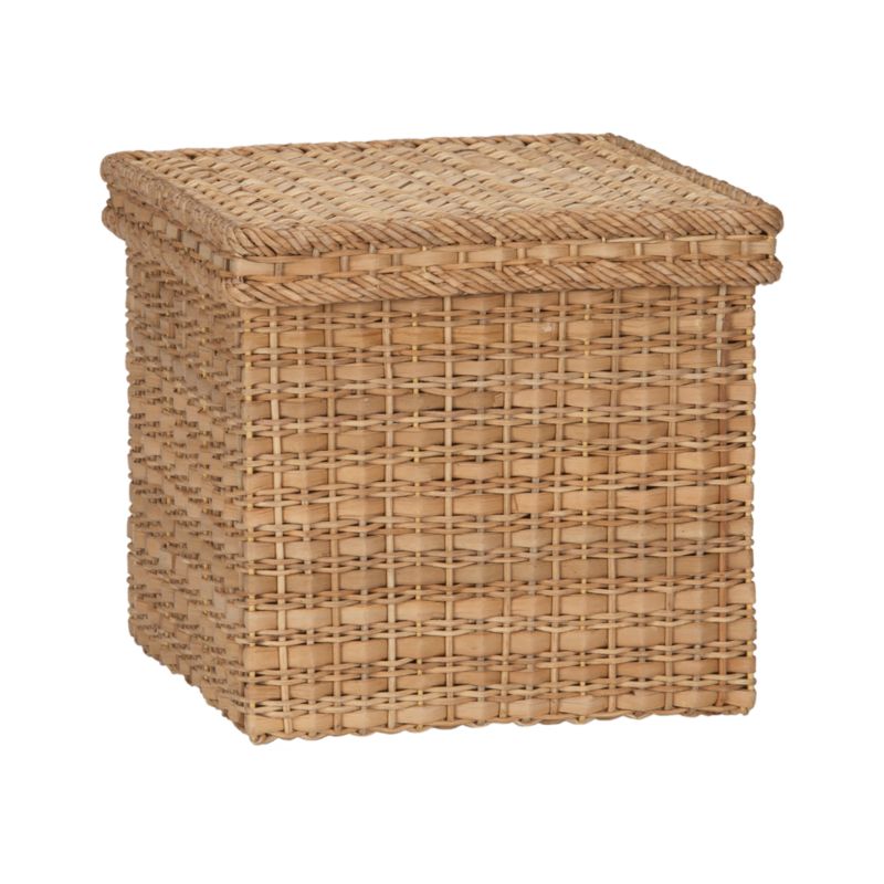 Palma Small Square Lidded Basket