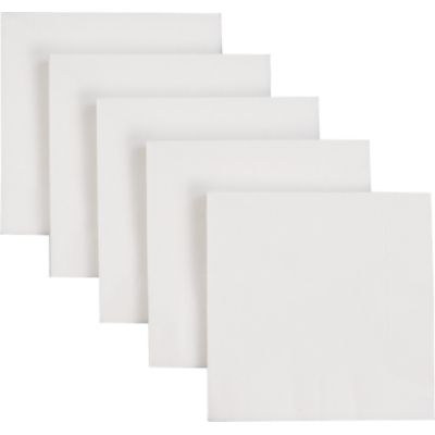 Set of 50 White Cocktail Napkins